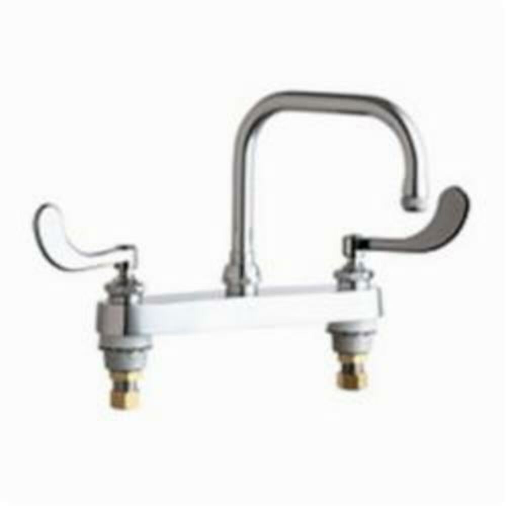 Chicago Faucet® 527-317ABCP Dual Supply Sink Faucet, Chrome Plated, 2 Handles, Domestic, Commercial