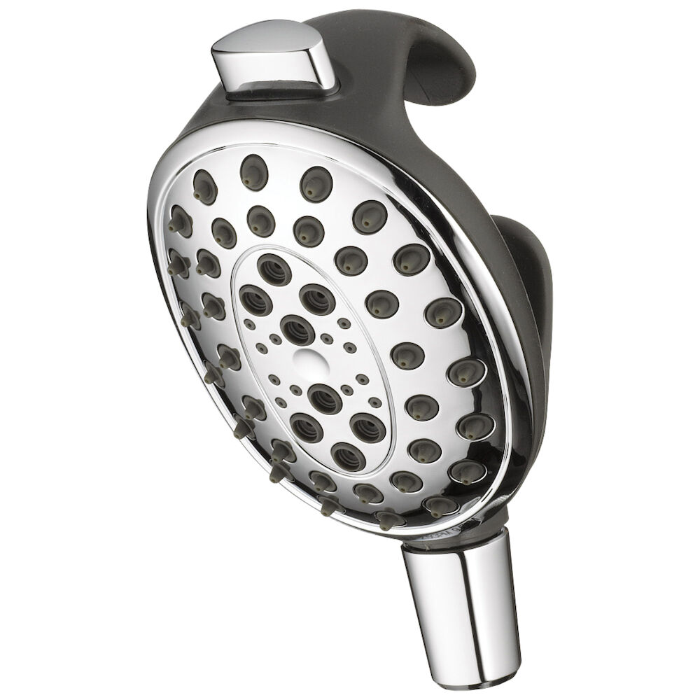 59456-PK Palm® Hand Shower, (4) 5-3/4 in Dia Shower Head, 2.5 gpm, 60 to 82 in L Hose, 1/2 in, Chrome Plated