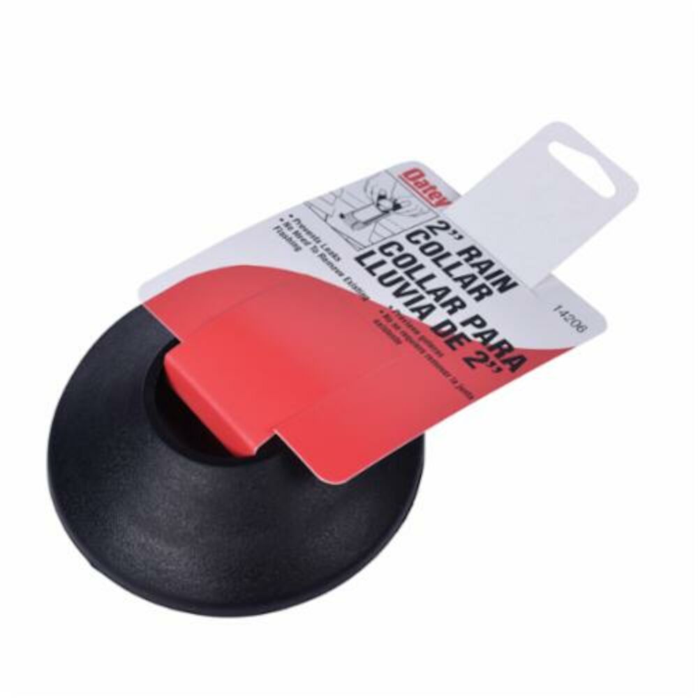 Oatey® 14206 Rain Collar, 2" Dia, Rubber, Black