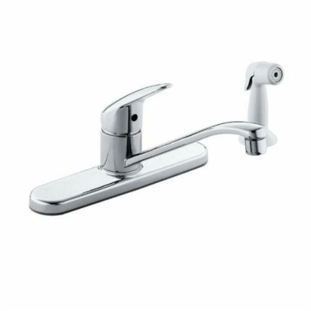 CFG CA40513 Cornerstone™ Kitchen Faucet With White Spray, 1.5 gpm, 1 Handle, Chrome Plated, Import