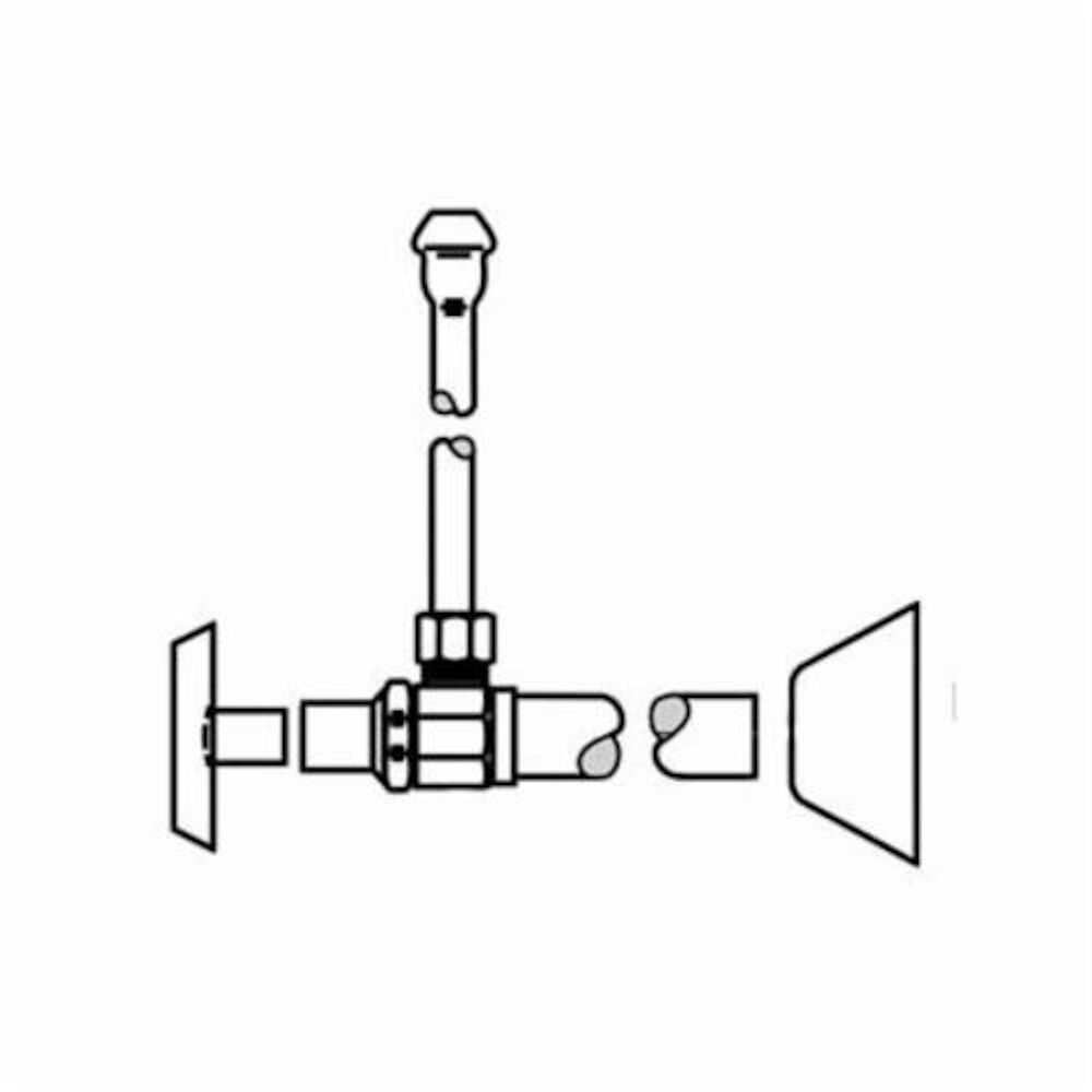 McGuire™ LF170LK Standard Loose Key Lavatory Supply Kit With 5" Extension Tube, Chrome Plated