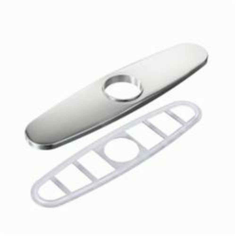 141002 3-Hole Replacement Escutcheon, Metal, Chrome Plated