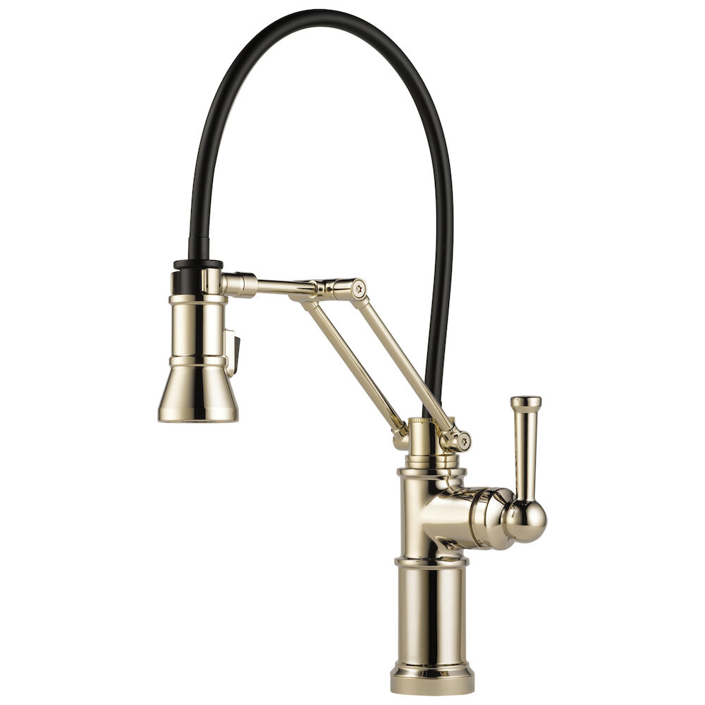 Brizo Artesso® Single Handle Articulating Kitchen Faucet, Polished Nickel