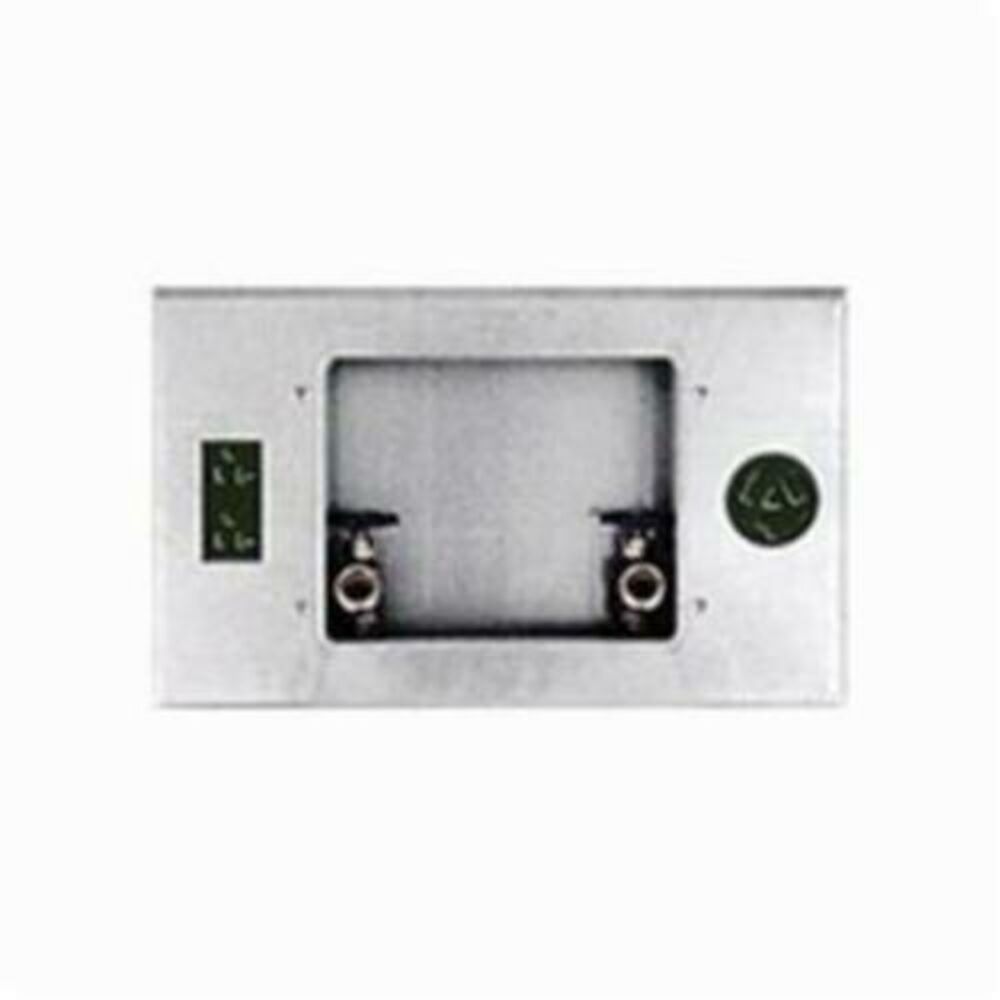 Guy Gray™ 82034 Center Drain Washing Machine Outlet Box With Valve, Steel, Galvanized, Domestic