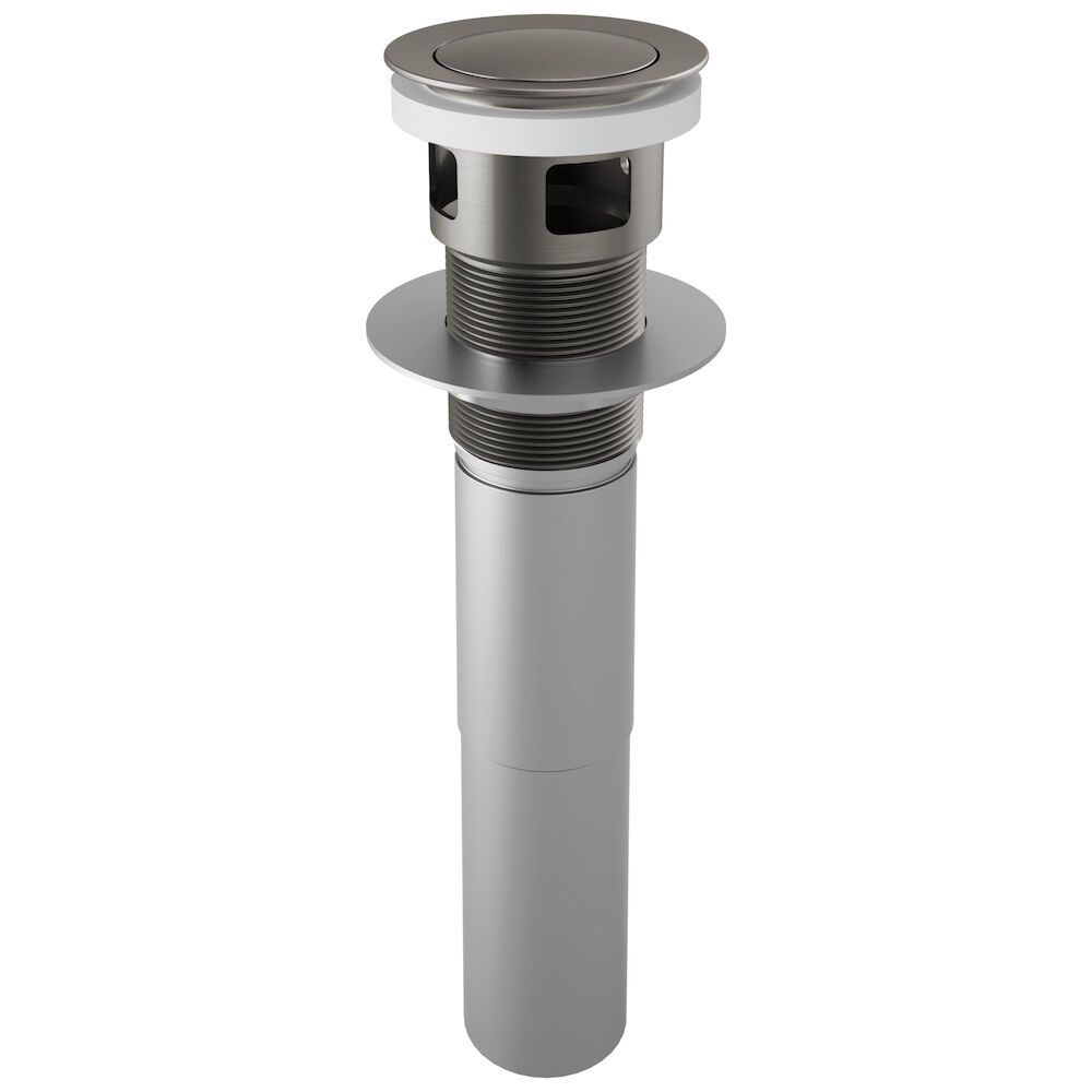 BrizoPush Button Pop-Up w/ Overflow, Luxe Steel