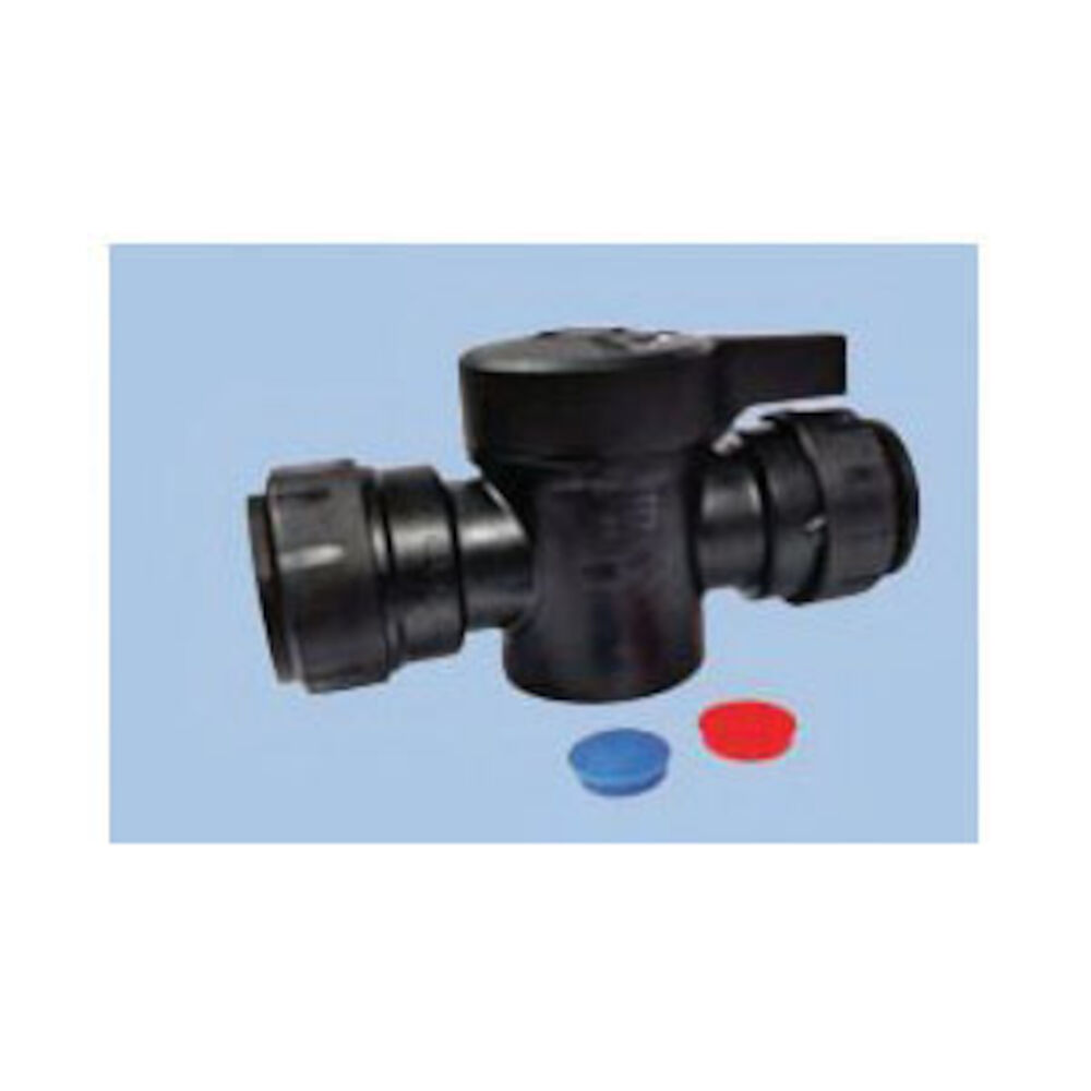 John Guest® PSEISV20EP Shut-Off Valve, 1/2 in, CTS, Plastic Body