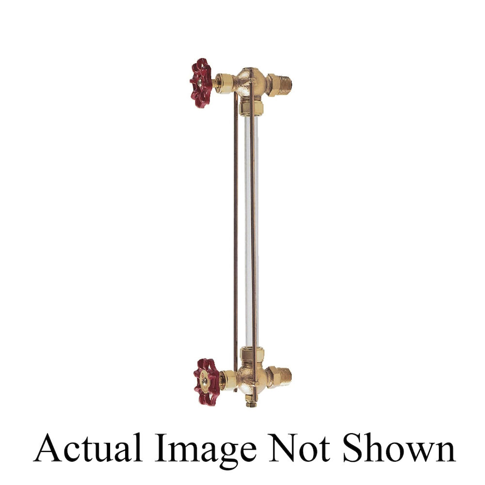 Apollo™ 2025100 20-250 Heavy Pattern Water Gauge, 5/8" Sight, 1/2" NPT, 12 in, 400 psig