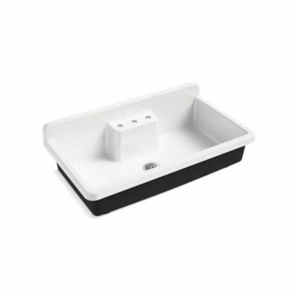 Kohler® 21103-3HP5-0 Kitchen Sink, Farmstead®, Rectangular, Freestanding Mount, Enameled Cast Iron, White