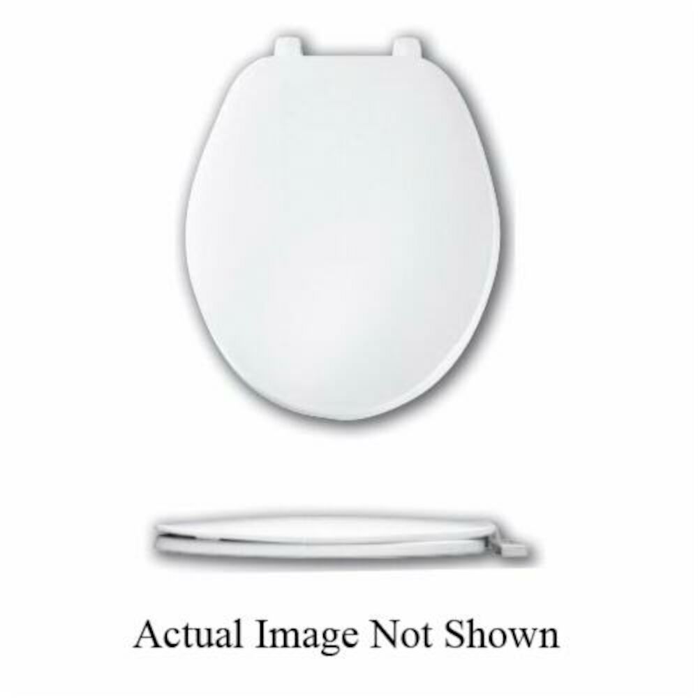 Church® 70TL 006 Toilet Seat With Cover, Round Bowl, Closed Front, Plastic, Top-Tite® Hinge, Bone
