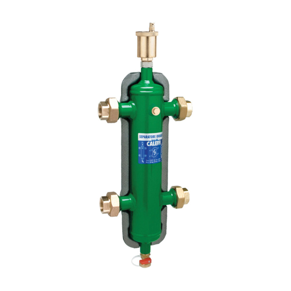Caleffi 548006A Hydraulic Separator, 1 in, FNPT Union, 150 psi Working, 32 to 210 deg F, Steel