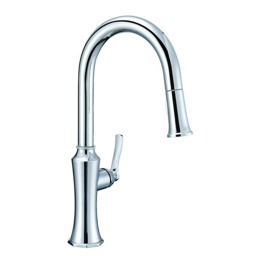 D454428 Draper® Pull-Down Kitchen Faucet With Vacuum Breaker, 1.75 gpm Flow Rate, Polished Chrome