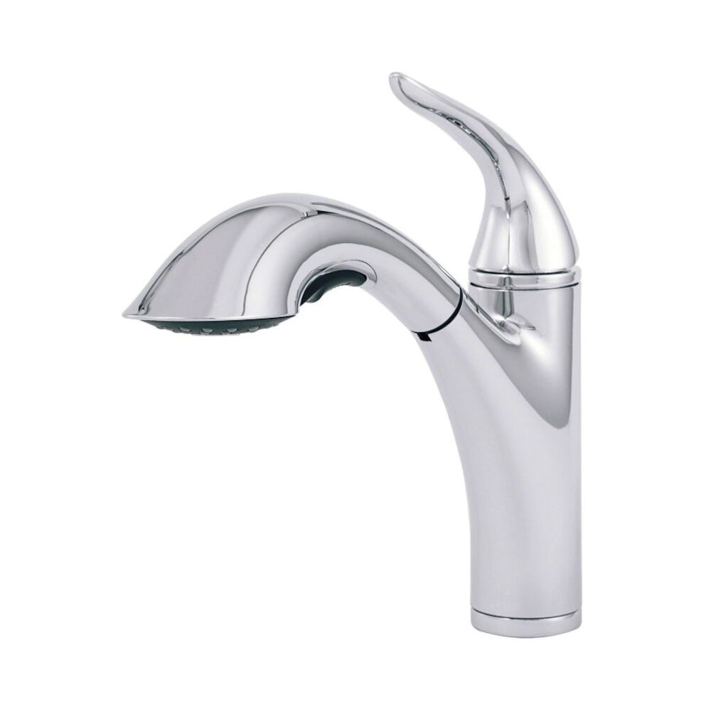 Gerber® D455121 Antioch® Pull-Out Kitchen Faucet, 1.75 gpm Flow Rate, 120 deg Swivel Spout, Polished Chrome, 1 Handle, ADA-Compliant, Polished Chrome