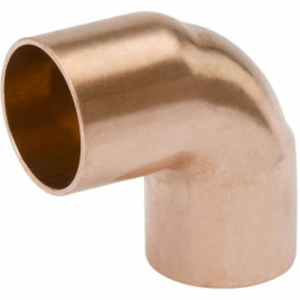 Streamline® W 02030 Short Radius Reducing 90 deg Elbow, 5/8x3/8 in, CxC, Wrot Copper