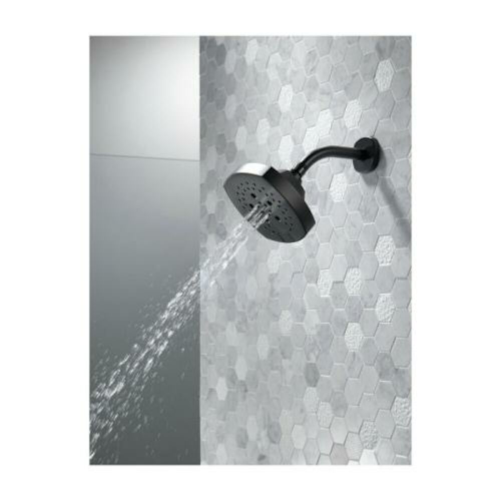 Delta Universal Showering Components 5-Setting H2Okinetic Shower Head, Matte Black