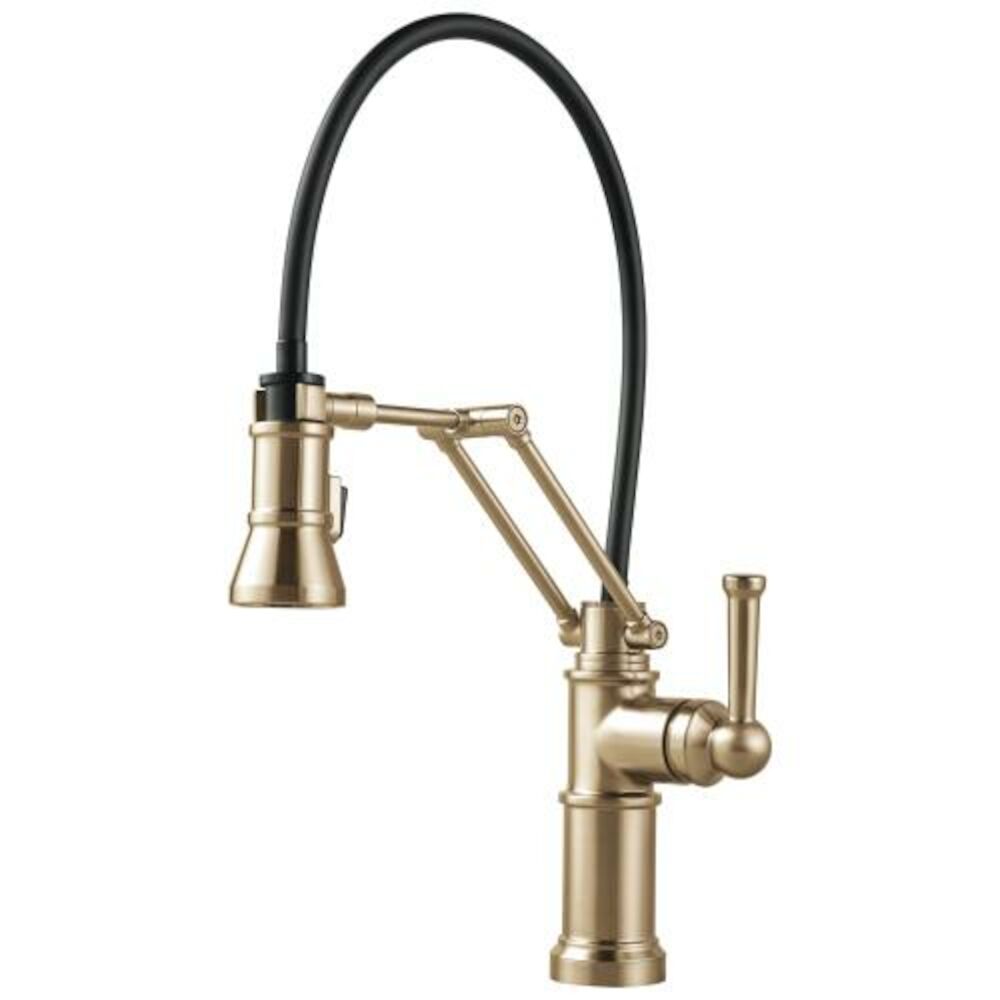 Brizo Artesso® Single Handle Articulating Kitchen Faucet, Luxe Gold