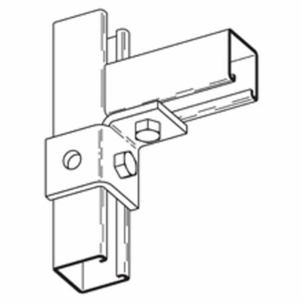 B-Line B267RGRN Right Hand Single Corner Wing Fitting, 3 Holes, 3-1/2" L, Steel