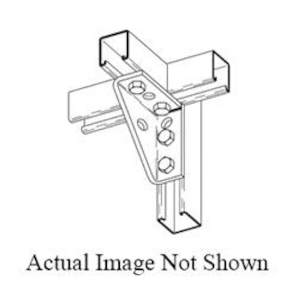 B-Line B844WGRN 90 deg Welded Corner Universal Shelf Bracket, 4" L x 1-7/8" W x 7/32" THK, Steel