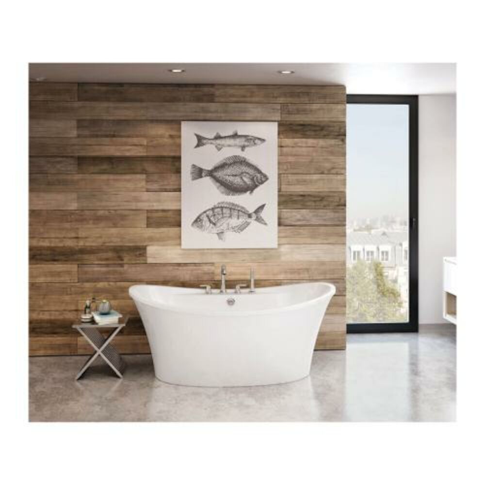 MAAX® 106267-000-001 Ariosa 6636 2-Piece Bathtub, 66" L x 36" W, Center Drain, White
