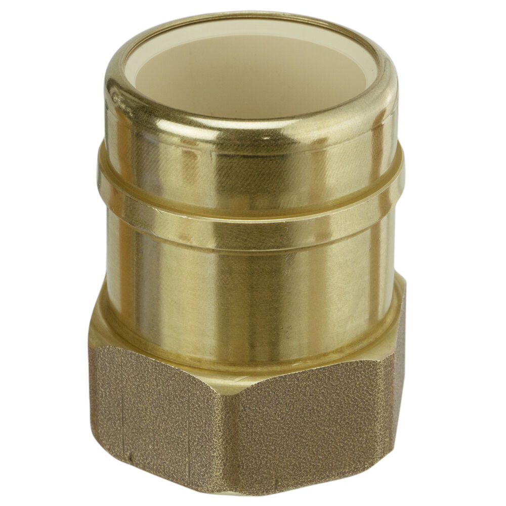 647-CG2PK1 Adapter, 1/2 in, FNPTxCPVC Socket, CPVC, PTFE Coated EPDM O-Ring Seal, Domestic