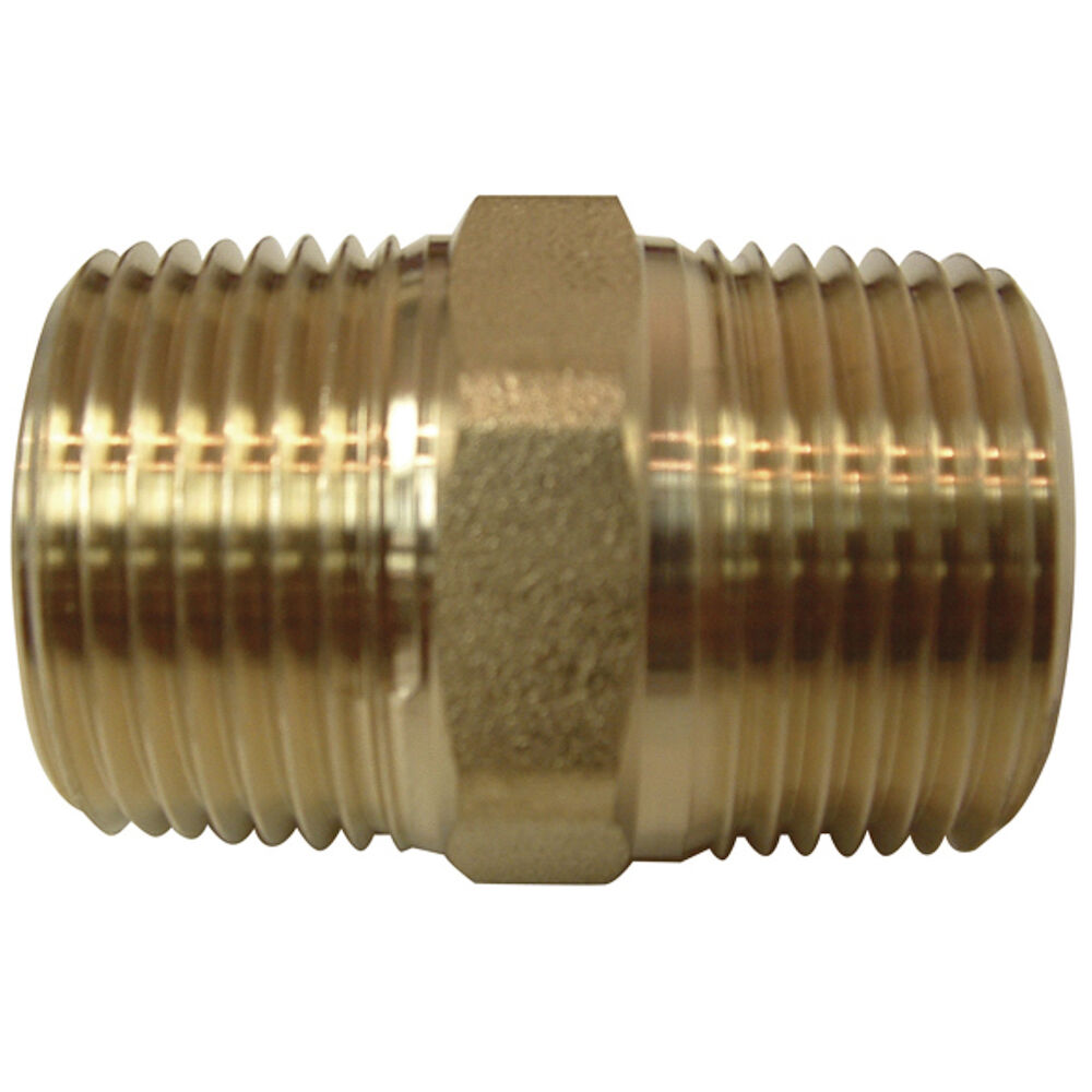 930-612001 Hex Nipple, 1/2 in, MNPT, Domestic