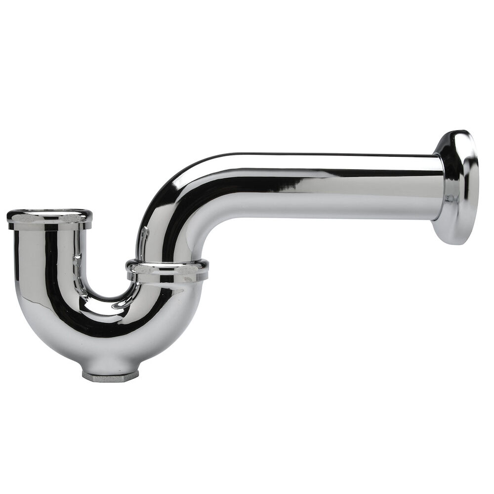 Z8704-B-PC P-Trap With Wall Bend, 2" Inletx2" Outlet, Cast Brass, Compression