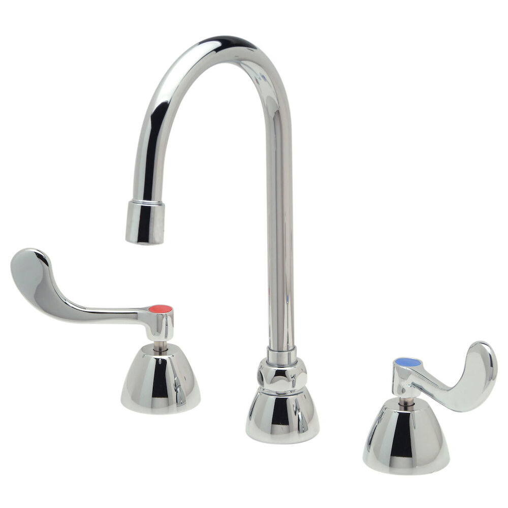 AquaSpec® Z831B4-XL-ICT Widespread Bathroom Faucet, 2.2 gpm, 6-7/8" H Spout, 8" Center, Polished Chrome, 2 Handles, Commercial