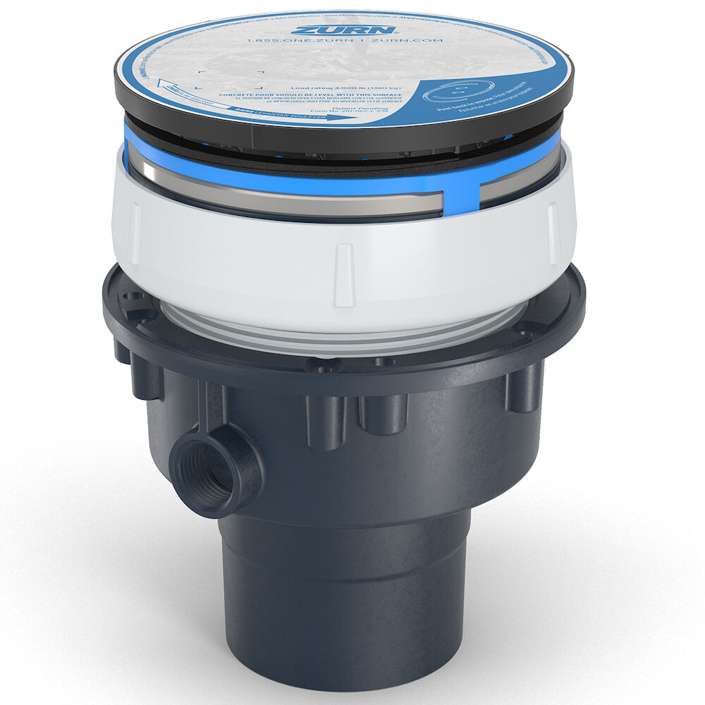 EZ-PV4 Adjustable Floor Drain With EZ1™ Technology, 5" Nickel Bronze Grid, PVC Drain