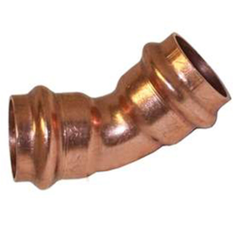 Apollopress® 806 1x1" 45 deg Elbow, Copper, Small Diameter, PxP