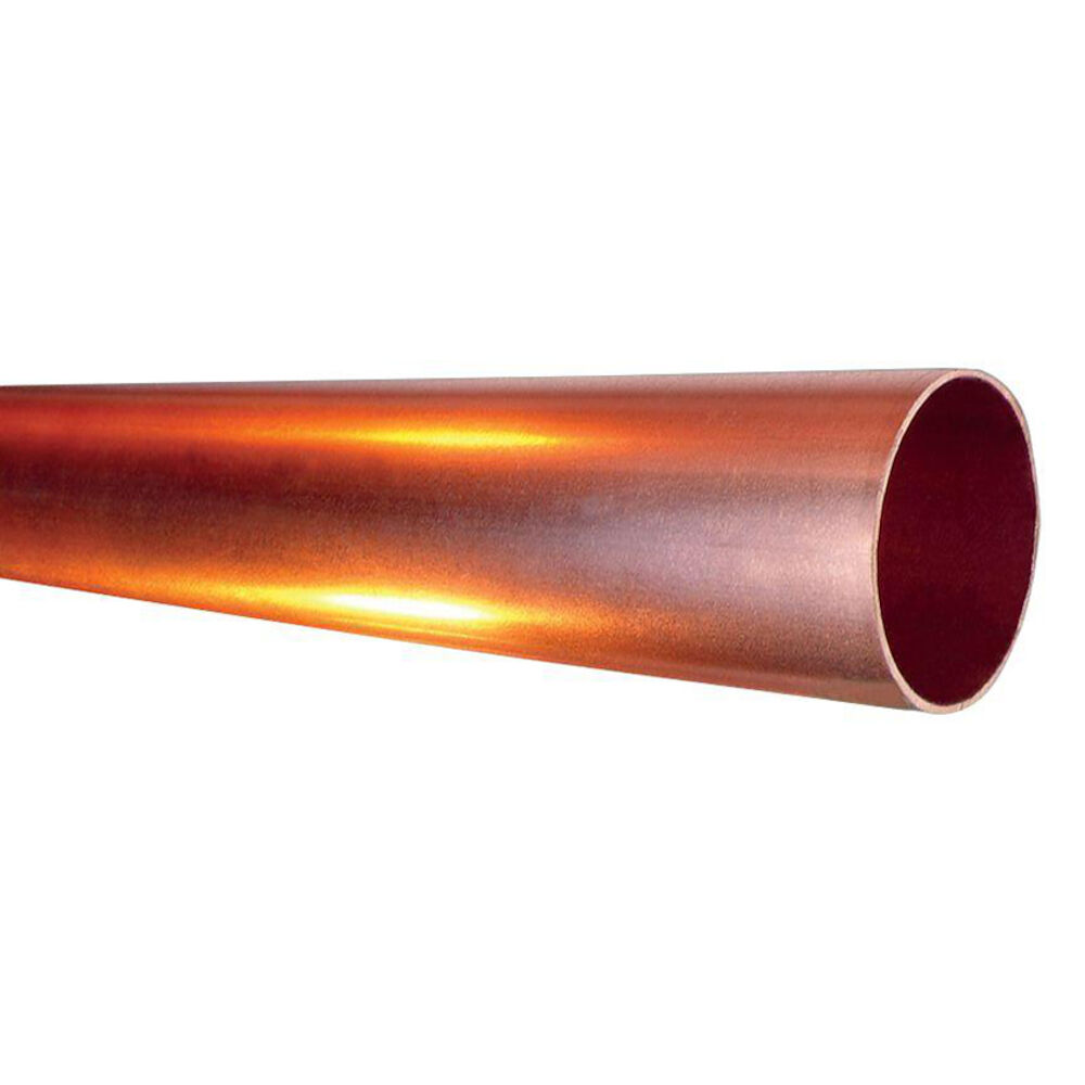 1" Nominal, Type M Water Tubing, 1-1/8" OD x 10' L, Straight, Copper Tube, 0.035" Thk Wall