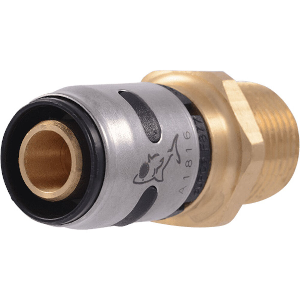 SharkBite® EvoPEX K134WP3 3/4" Push-to-Connect x MNPT LF Brass Male Adapter, 3PK