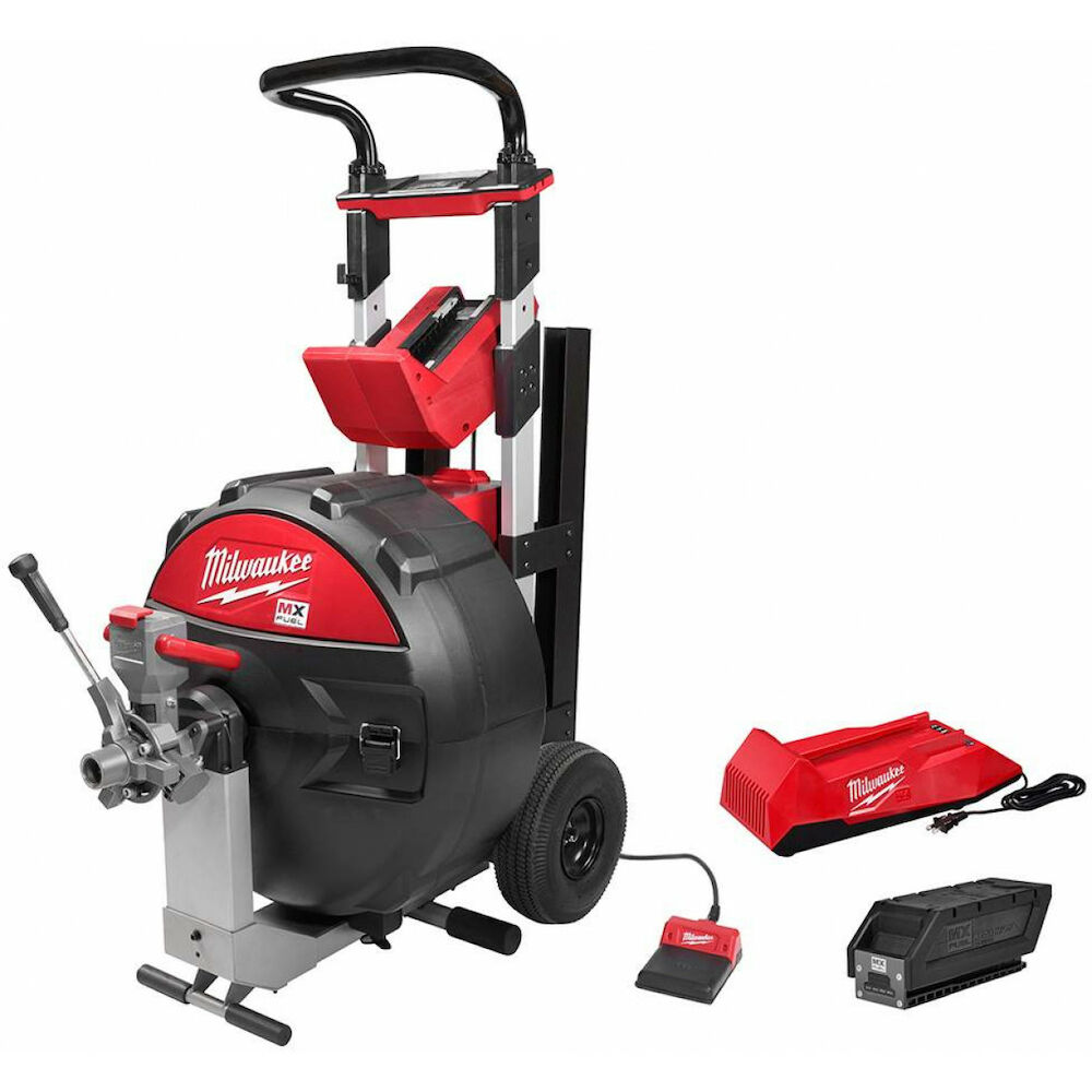 Milwaukee® Tool MX FUEL™ Cordless POWERTREDZ™ Sewer Drum Machine With Battery and Charger