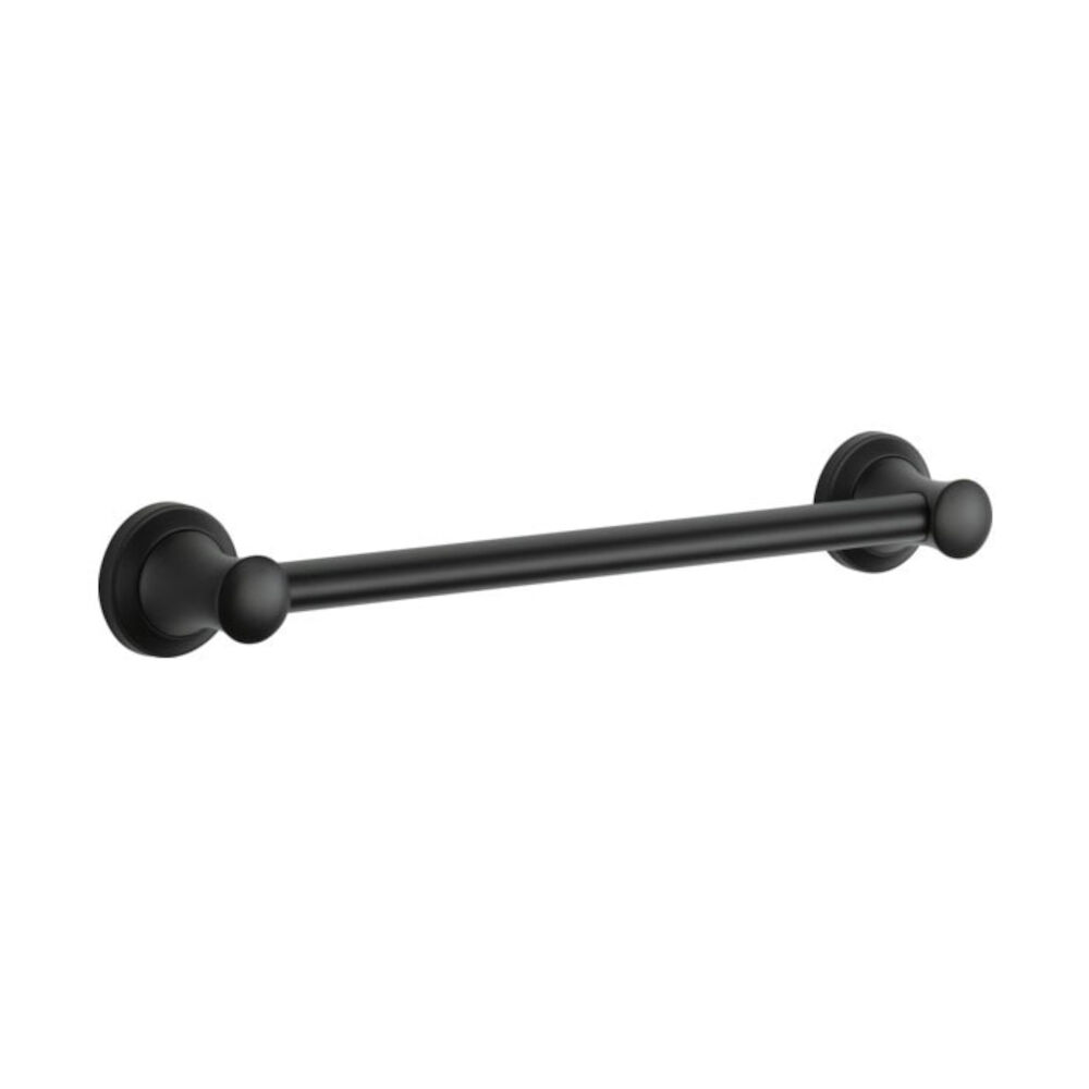 Delta BathSafety 18" Transitional Decorative Grab Bar, Matte Black