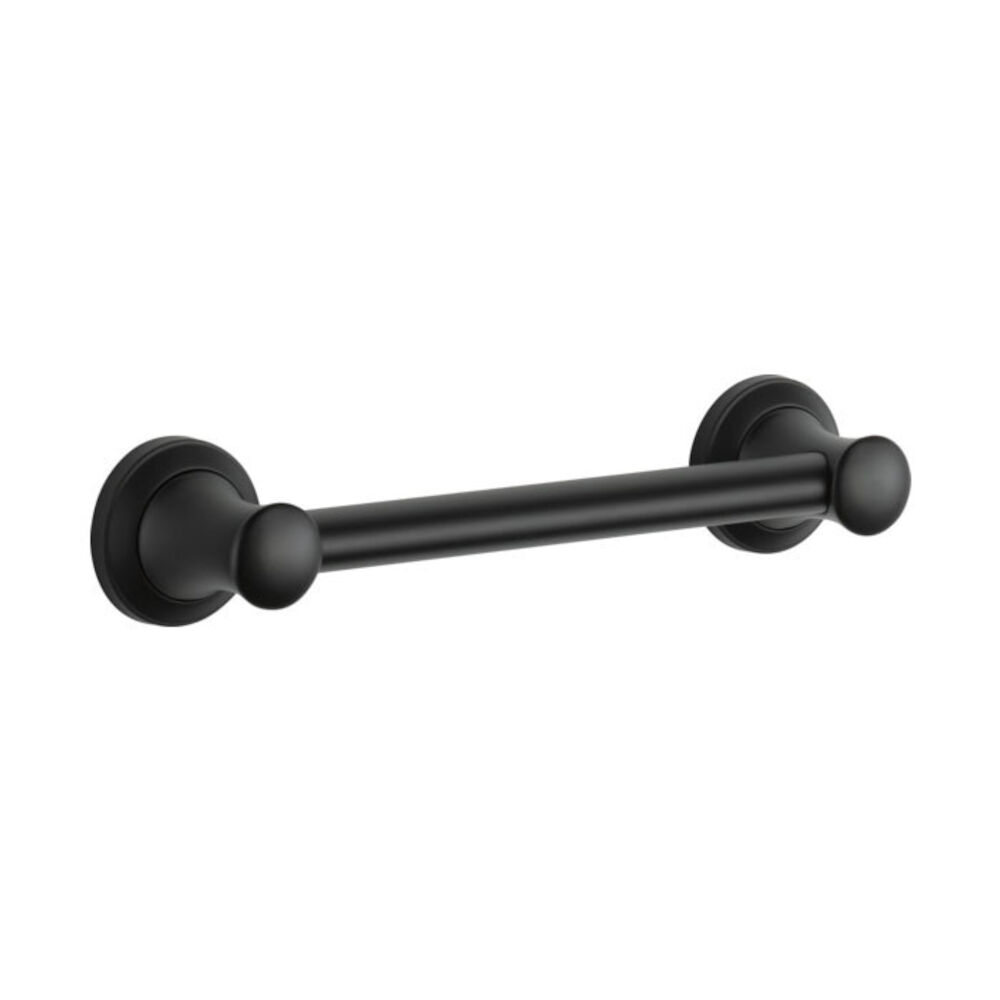 Delta BathSafety 12" Transitional Decorative Grab Bar, Matte Black