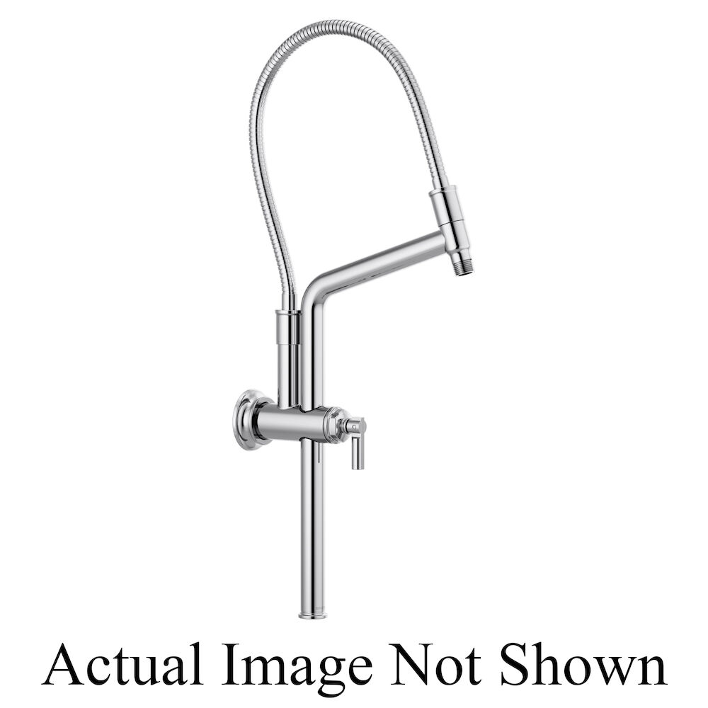 Brizo Essential™ Shower 10 7/16" Classic Slide Bar Shower Arm And Flange, Chrome