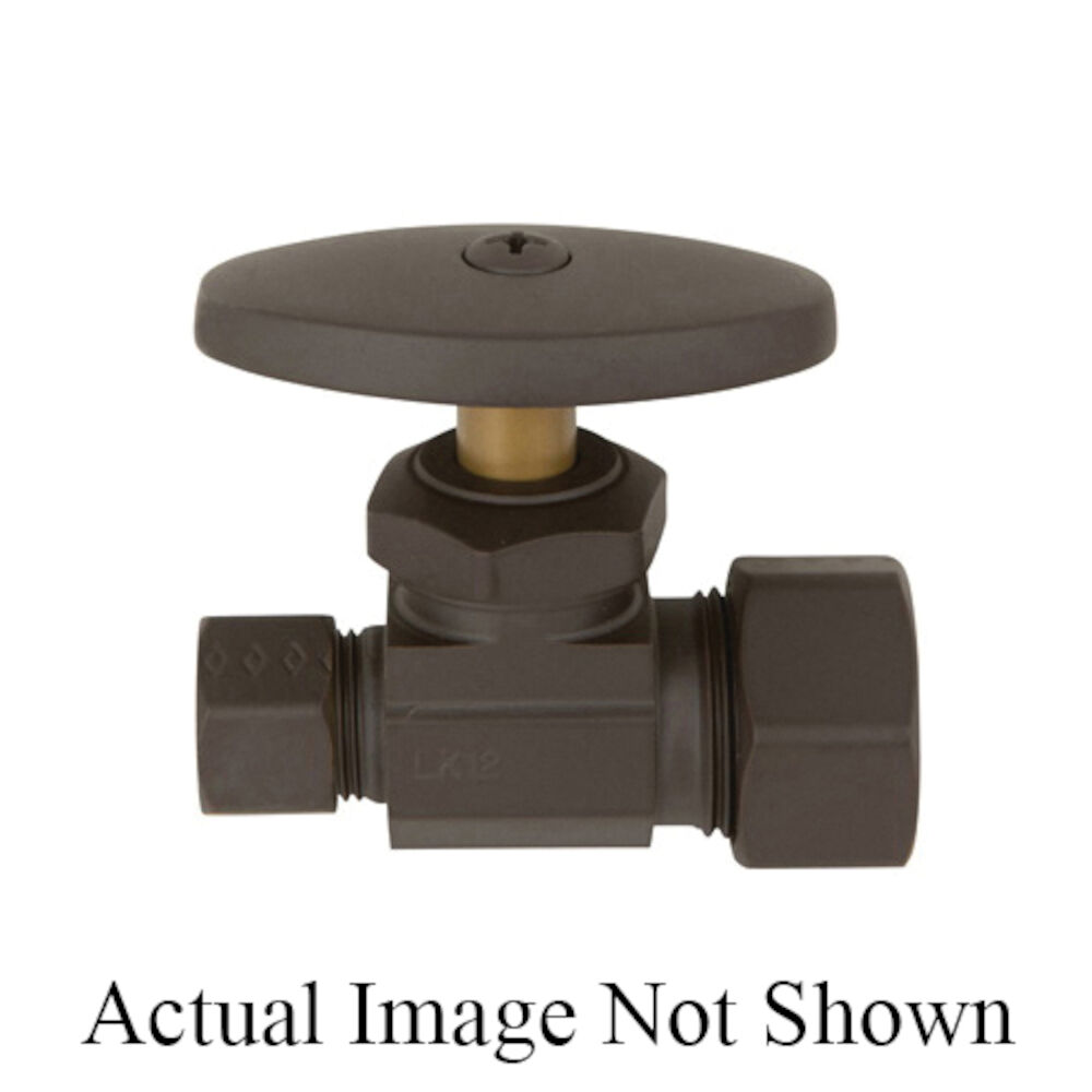Newport Brass® 412/15 Straight Valve, 1/2x3/8 in, CompressionxOD Compression, Solid Brass Body