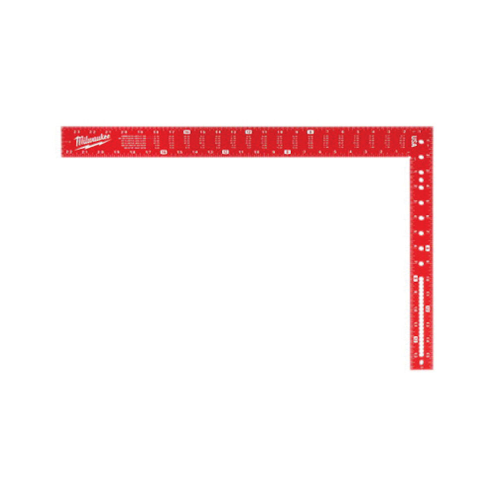 Milwaukee® Tool MLSQ024 Framing Square, 16 x 24 in, 1/8 in, 1/10 in, 1/12 in, 1/16" Graduation, Anodized Aluminum