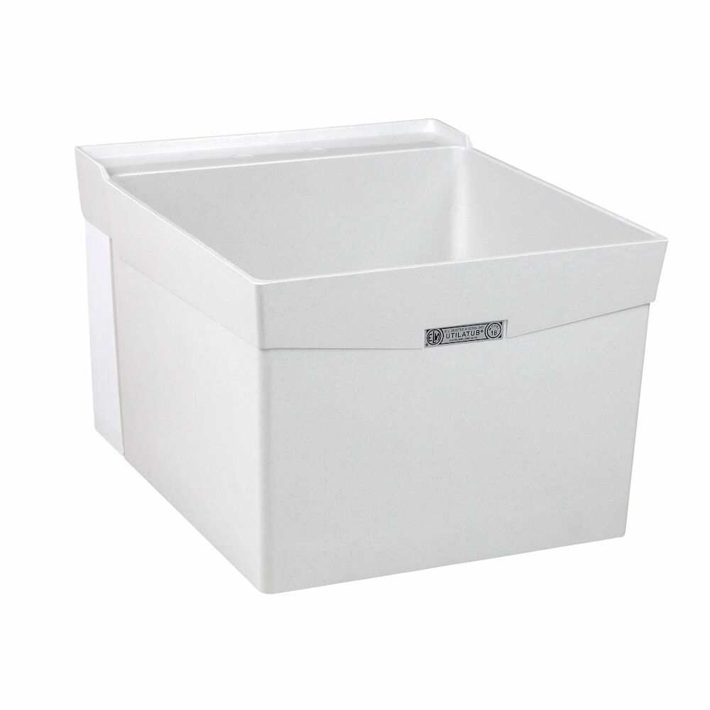 ELM® 18WK Utllatub Laundry Tub, 33" H x 20" W x 24" D, Wall Mounting, White
