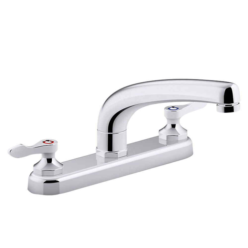 Kohler® 810T20-4AFA-CP Triton® Bowe® Kitchen Sink Faucet w/o Drain, 1.8 gpm, 8" Center, 2 Handle, Polished Chrome