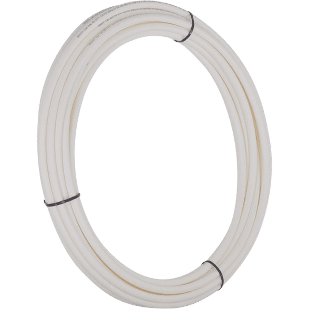 SharkBite® U855W50 Tubing, 3/8" Nominal, 0.35" IDx1/2" ODx50' Coil Lx0.07" THK Wall, White, PEX, Domestic