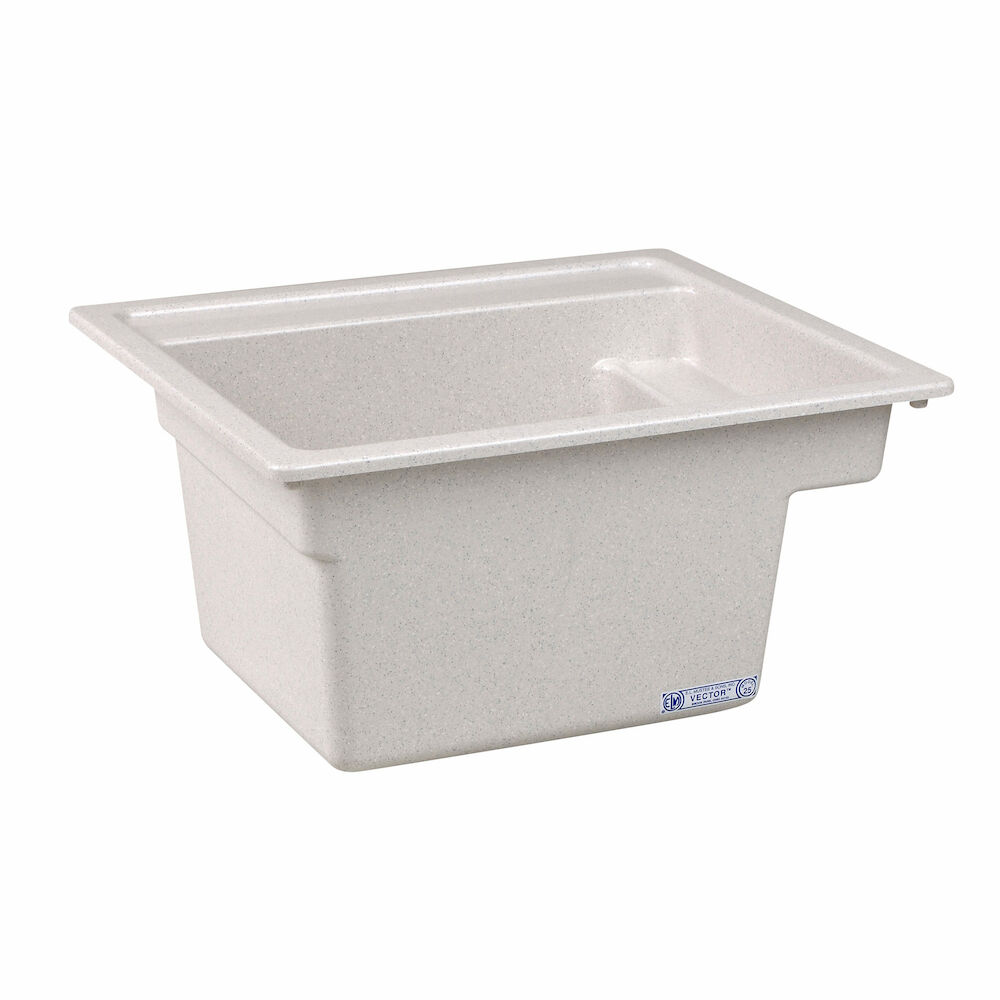 25" ELM® MUSTEE 25PD Vector™ Self-Rimming Multi-Task Utility Sink, Drop-In Mount, Fiberglass, Prairie Drift