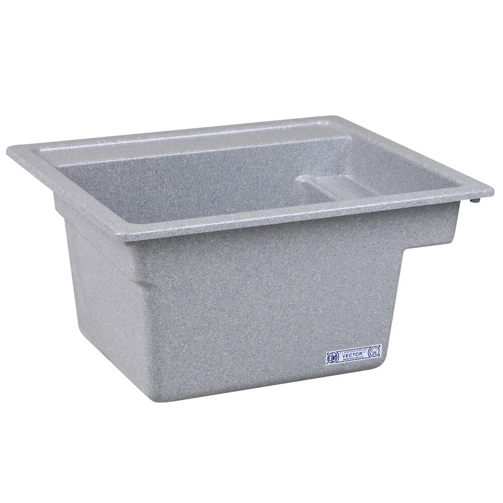25" ELM® MUSTEE 25TW Vector™ Self-Rimming Multi-Task Utility Sink, Drop-In Mount, Fiberglass, Twilight