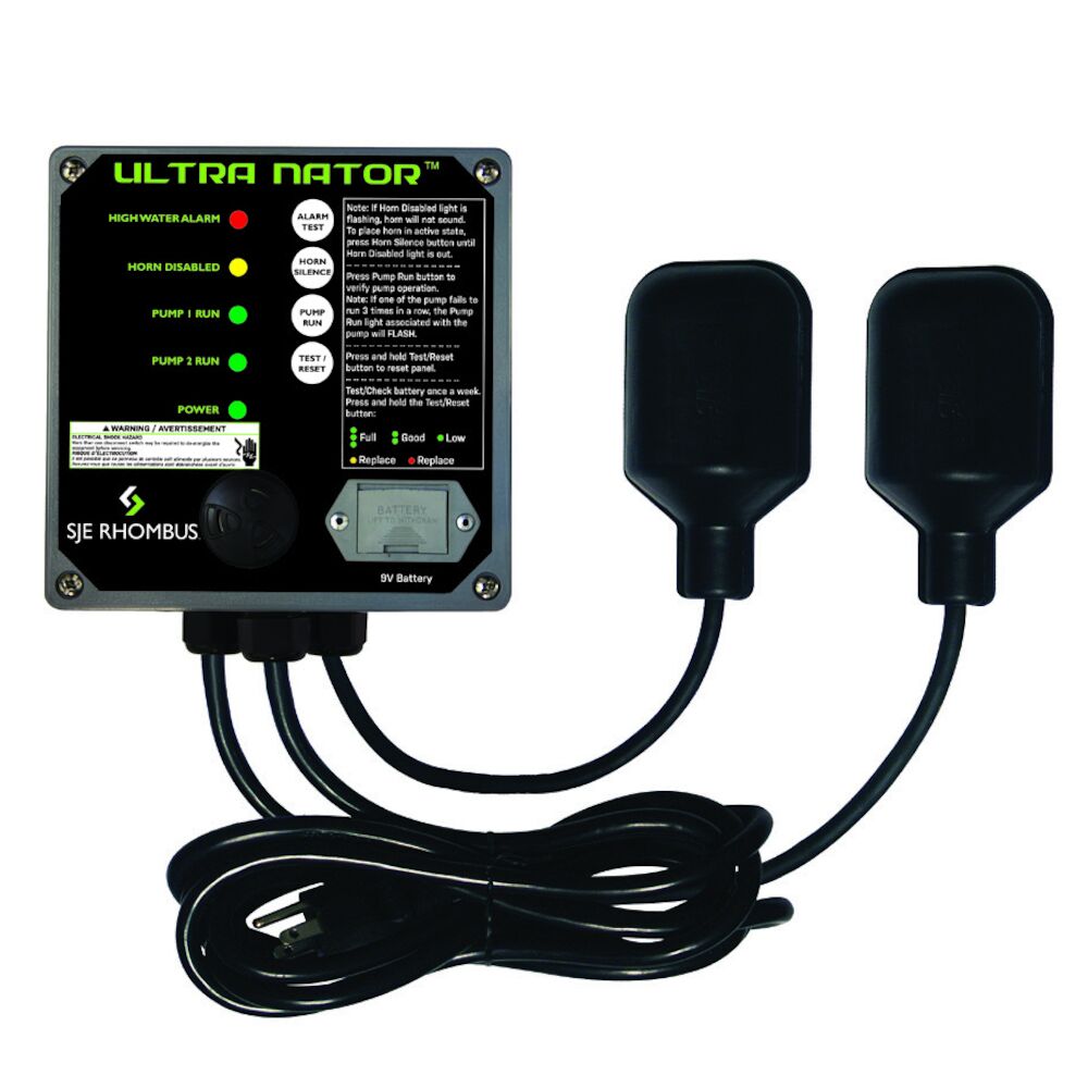 1029624 Ultra Nator™ Control and Alarm System with (2)10 ft SJE MicroMasters® Switches