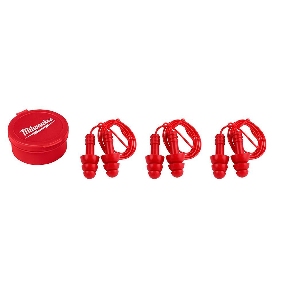 Milwaukee® Tool 48-73-3151 Reusable Corded Ear Plugs, 3 Pack