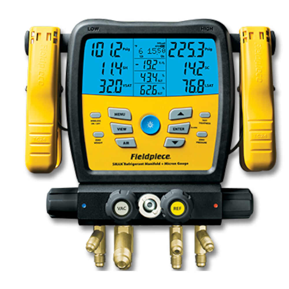 SM480V Wireless 4-Port SMAN™ Refrigerant Manifold and Micron Gauge
