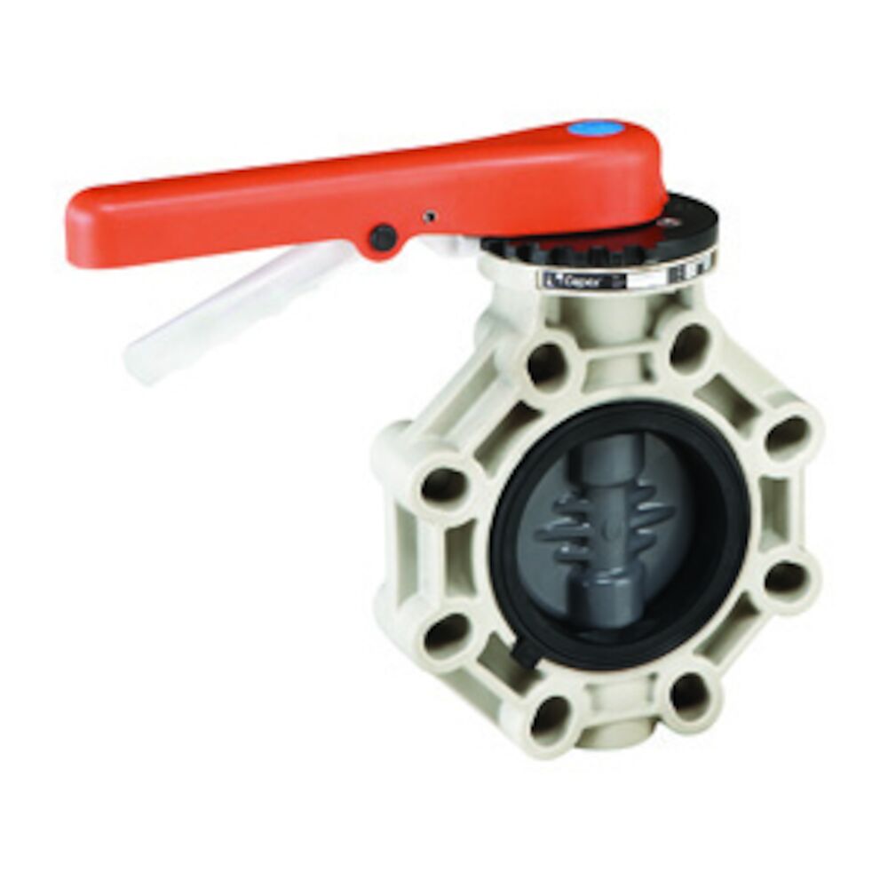 Cepex 32629 Butterfly Valve, 3" Nominal, 10 psi, Polyethylene Body