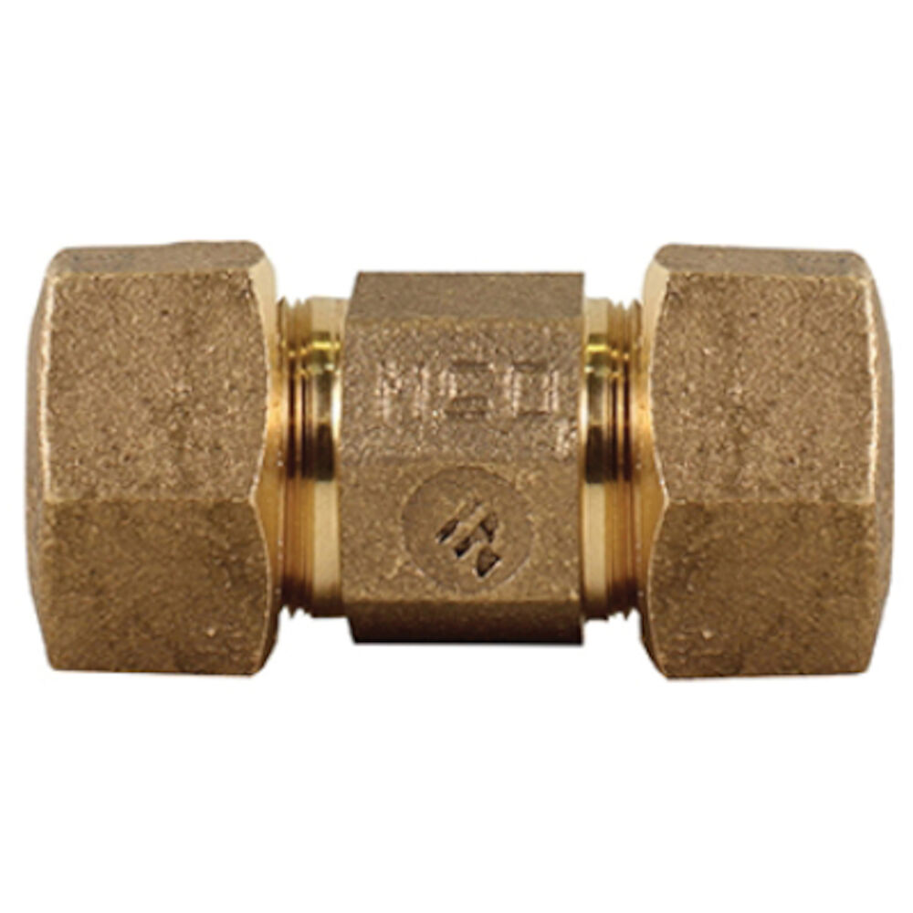 A.Y. McDonald 5130-115, 74758T 1 Straight Coupling, 1" Nominal, T CTS Compression End Style, Cast Brass