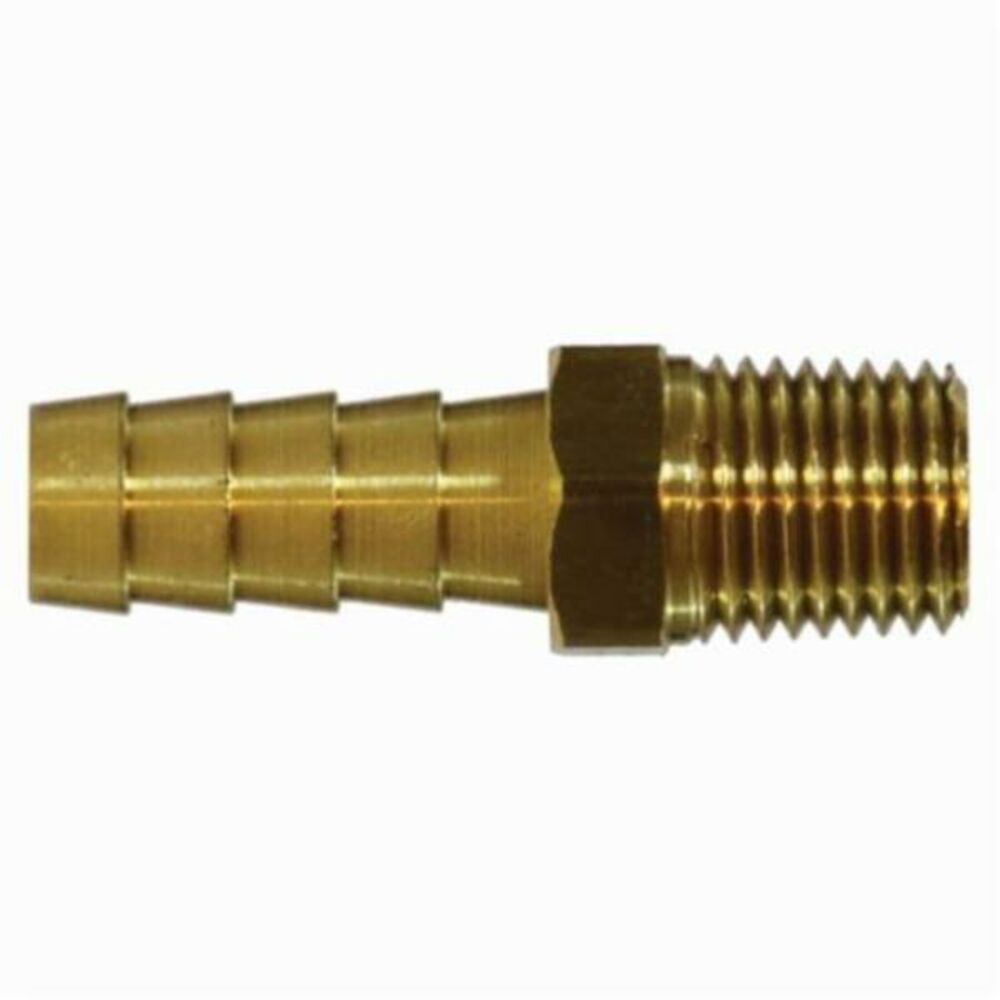 MMM 32316 Rigid Adapter, 3/4 x 1" Nominal, Hose Barb x MNPTF End Style, Brass, Import