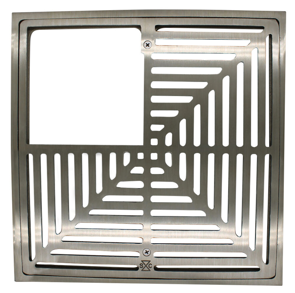 861-53IN 12x12" Open-Quarter Floor Sink Grate, Nickel Bronze, White