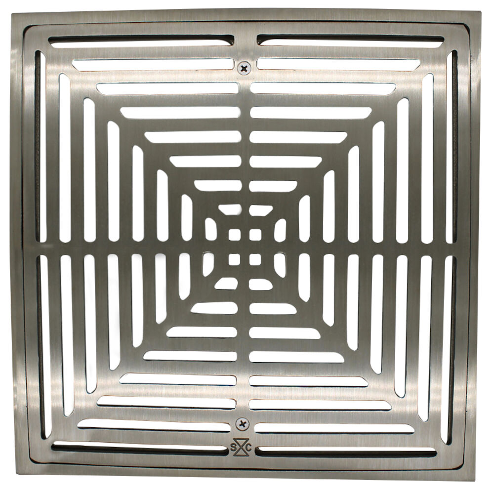 861-5IN 12x12" Floor Sink Full Grate, Nickel Bronze