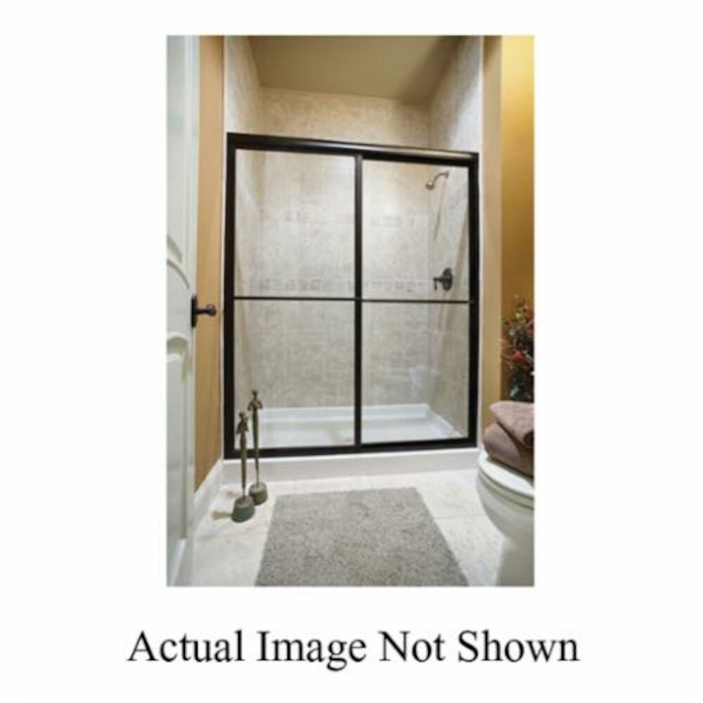 Basco® 7150-44 Sliding Framed Shower Door, Obscure Glass, Silver, 5/32" THK Glass, Deluxe™